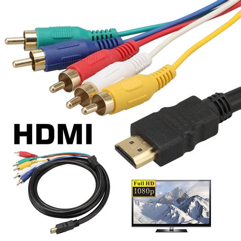 RCA to HDMI Converter, AV to HDMI Converter Cable Cord, .